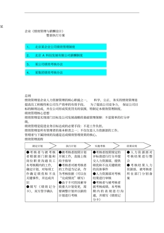 企业绩效管理与薪酬设计整套执行方案