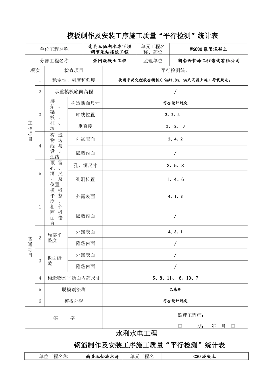 2025年监理平行三检表格_第2页