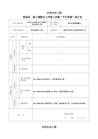 2025年监理平行三检表格