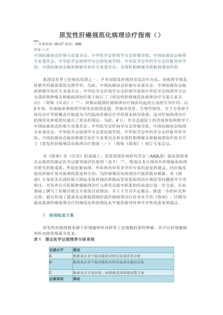 2025年原发性肝癌规范化病理诊断指导