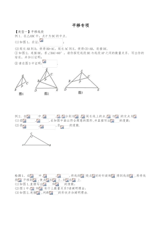 2025年中考复习平移专题