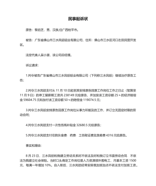 2025年民事起诉状