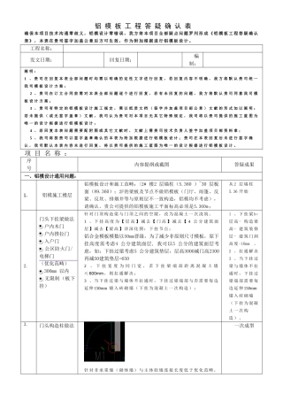 2025年铝模深化问题表