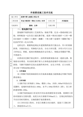 2025年外架技术交底