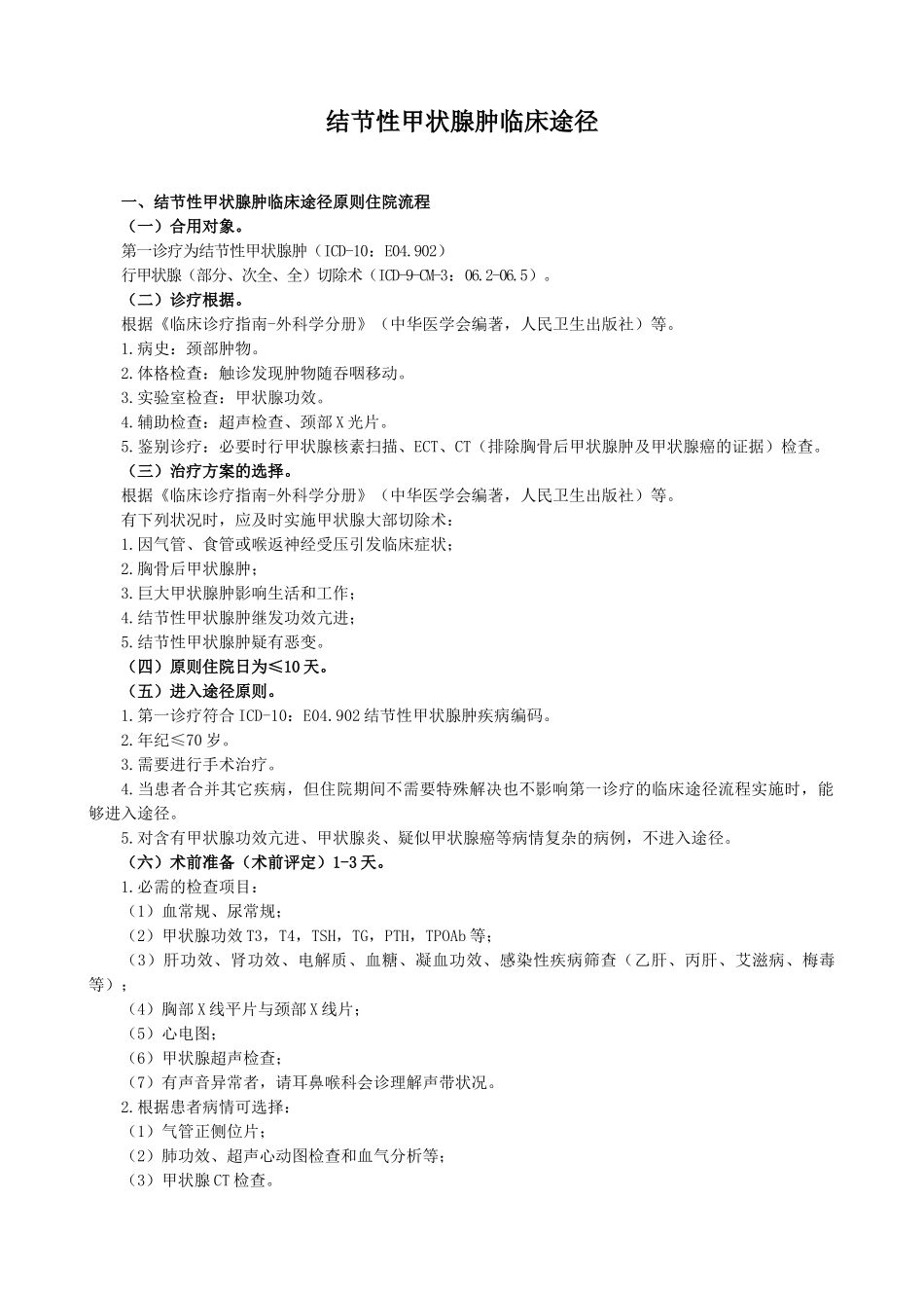 2025年结节性甲状腺肿临床路径_第1页