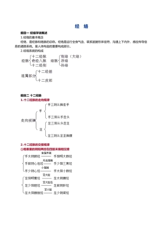 2025年中医基础理论经络