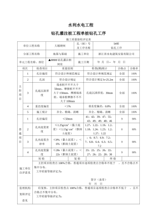 2025年钻孔灌注桩单元评定