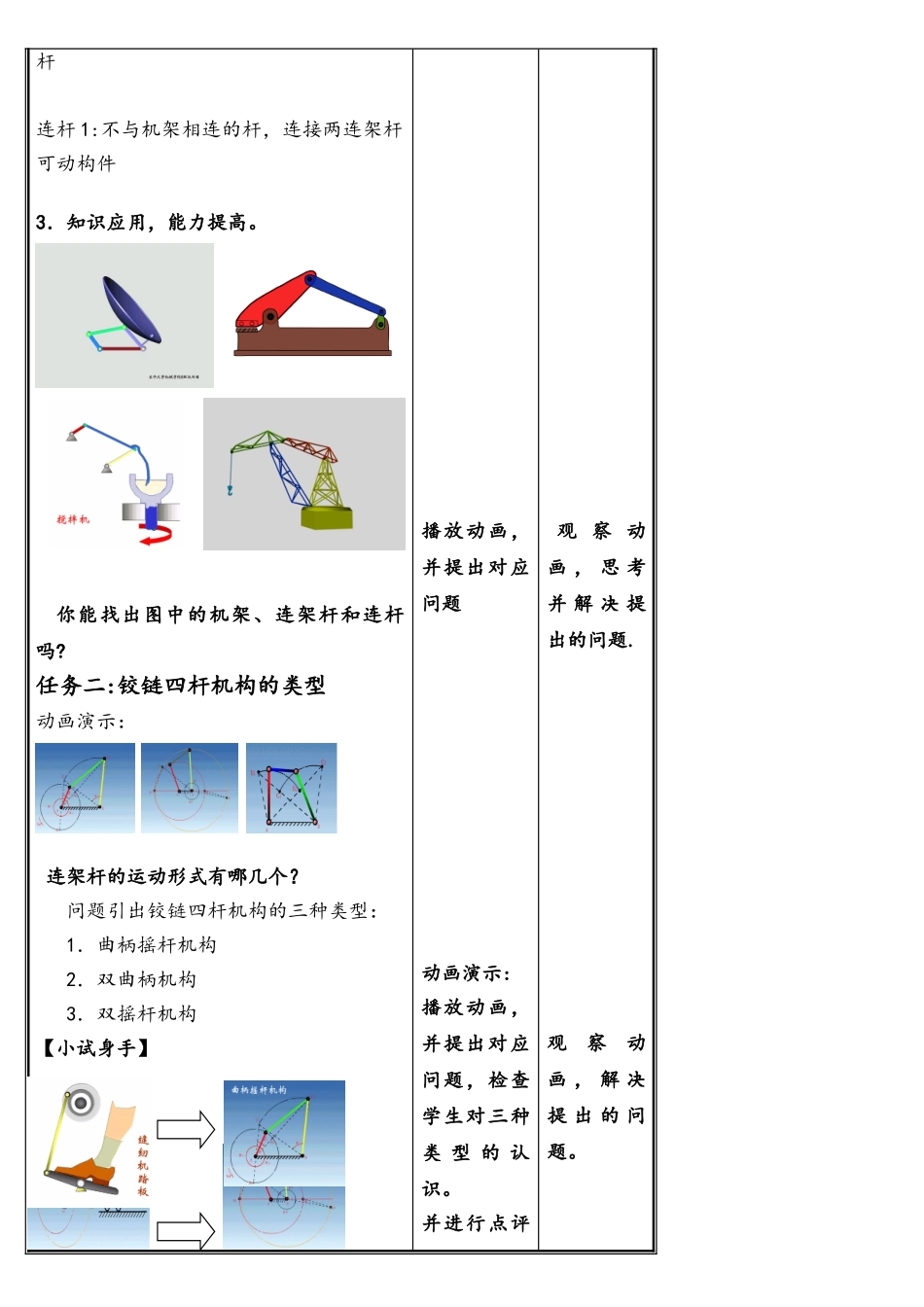 2025年铰链四杆机构公开课教案_第3页