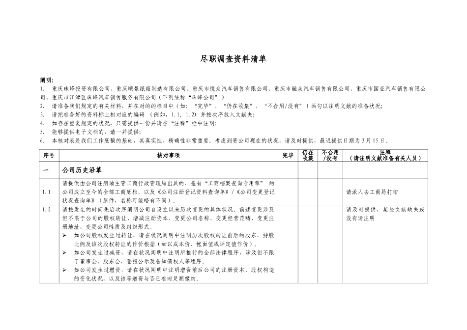 2025年尽职调查资料清单_第1页