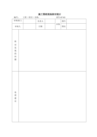2025年施工图纸现场审核记录