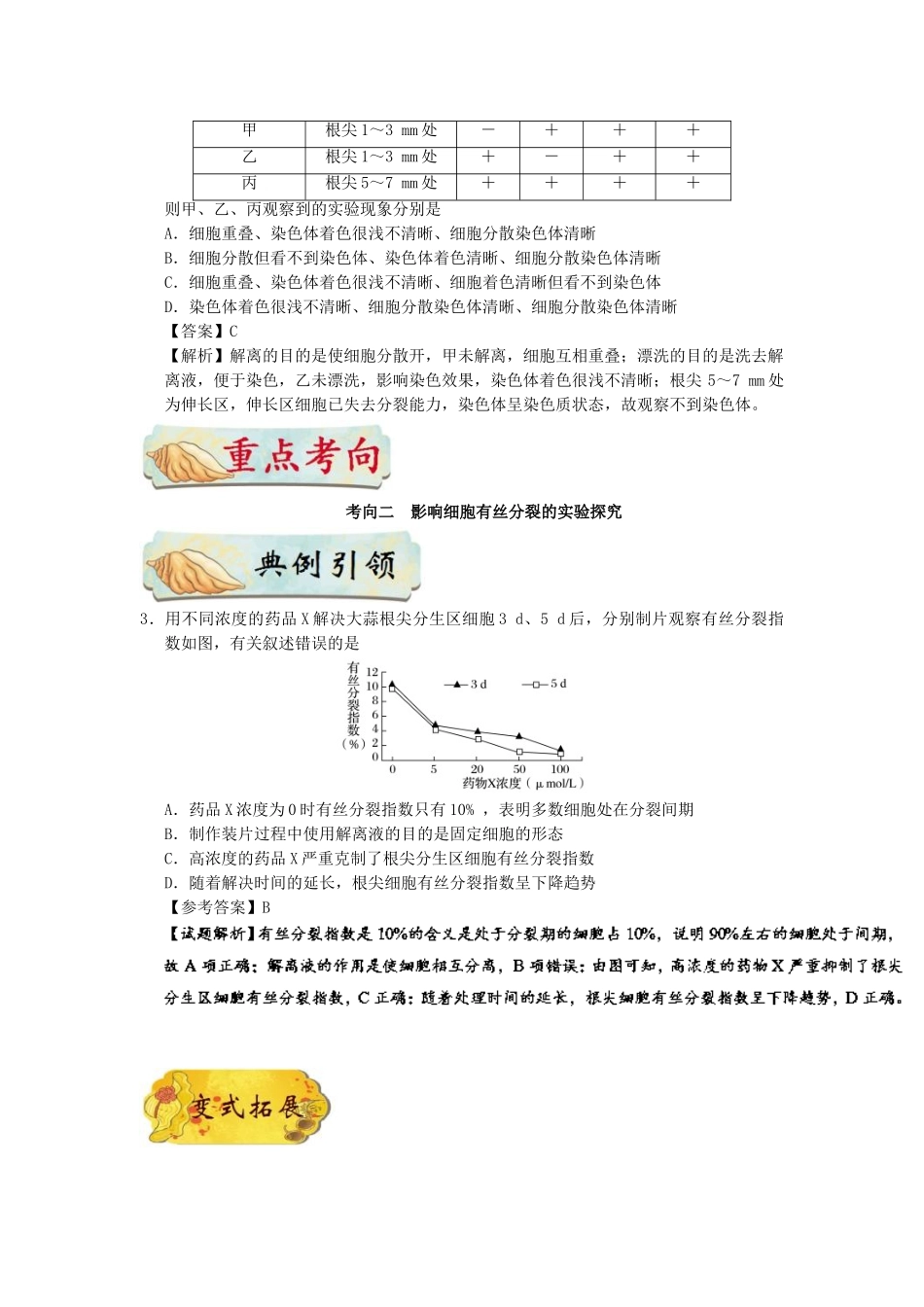 2025年专题观察根尖分生区组织细胞的有丝分裂高考全攻略_第3页