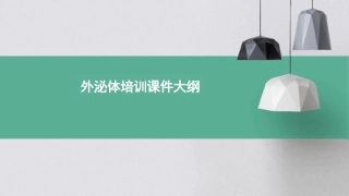 外泌体培训课件大纲