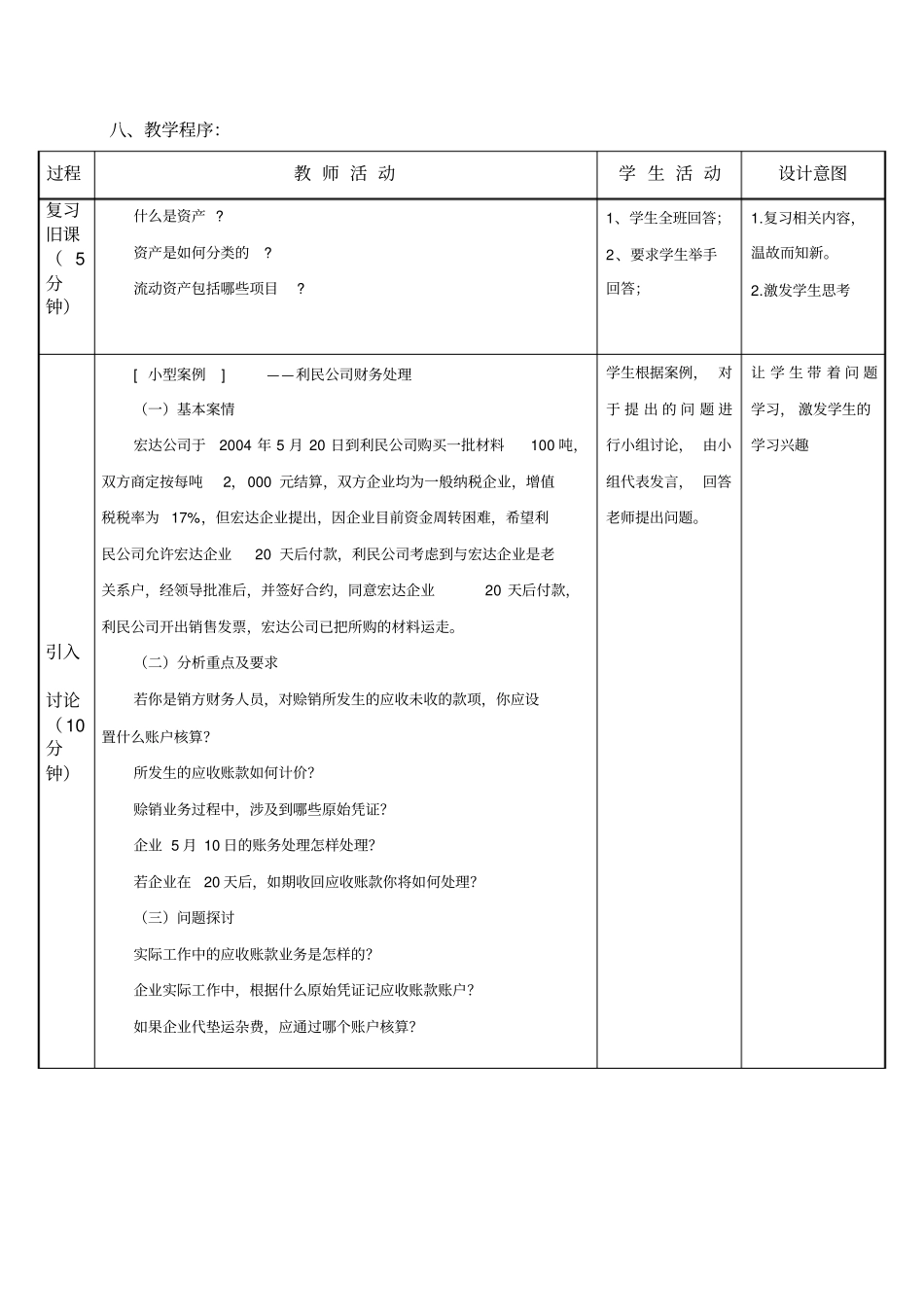 企业财务会计—应收账款核算说课材料_第3页
