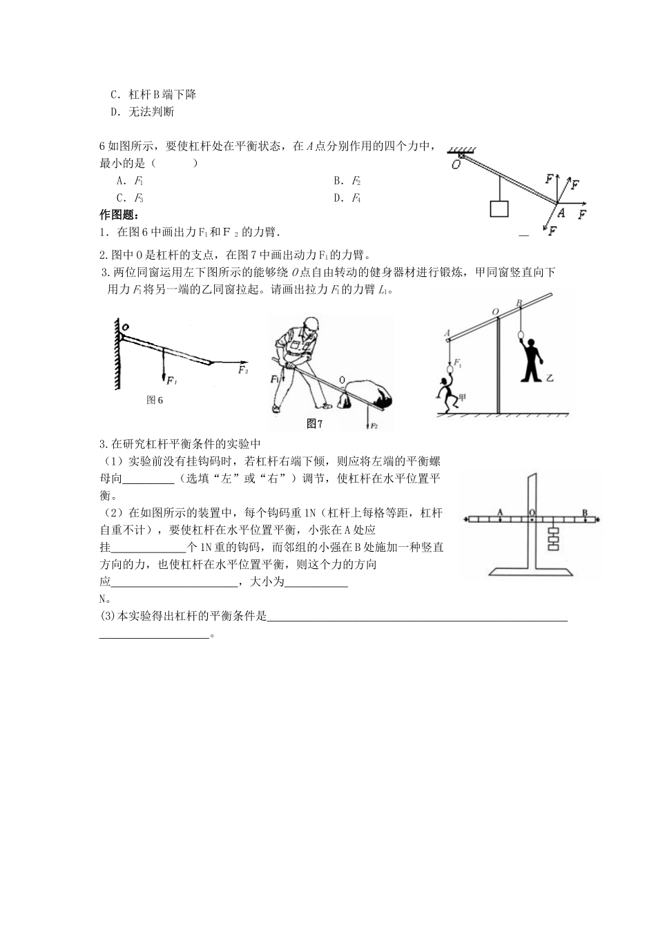 2025年滑轮杠杆练习题_第2页
