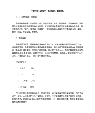 2025年手足疾病灰指甲手足癣等市场分析