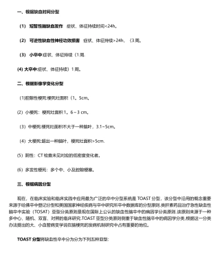 2025年脑血管病各种分型