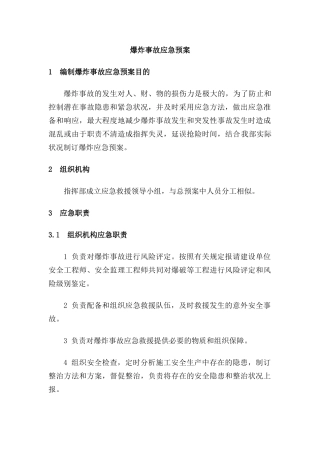 2025年预案类爆炸事故应急预案