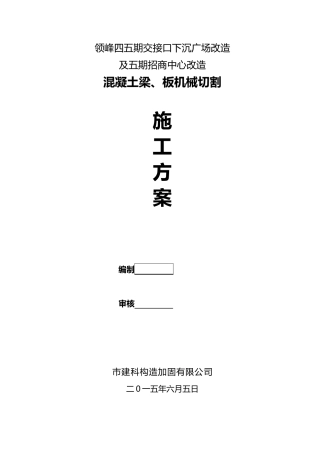 2025年切割专项施工方案