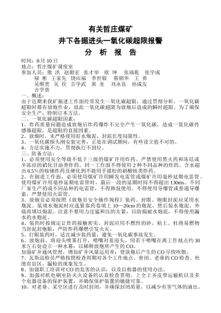 2025年一氧化碳超限分析报告