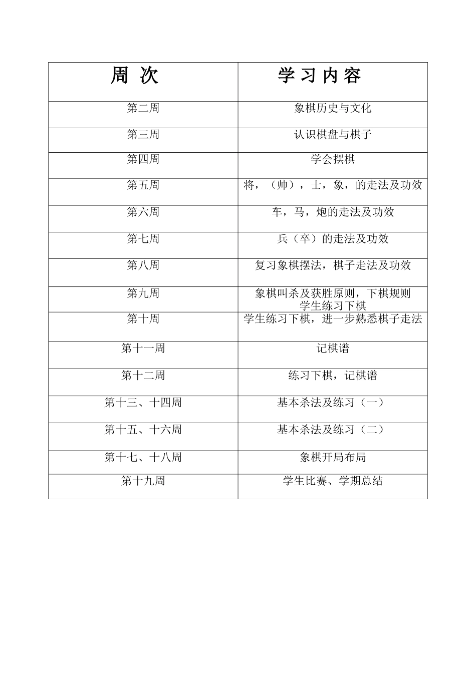 2025年象棋班教学计划及安排_第3页