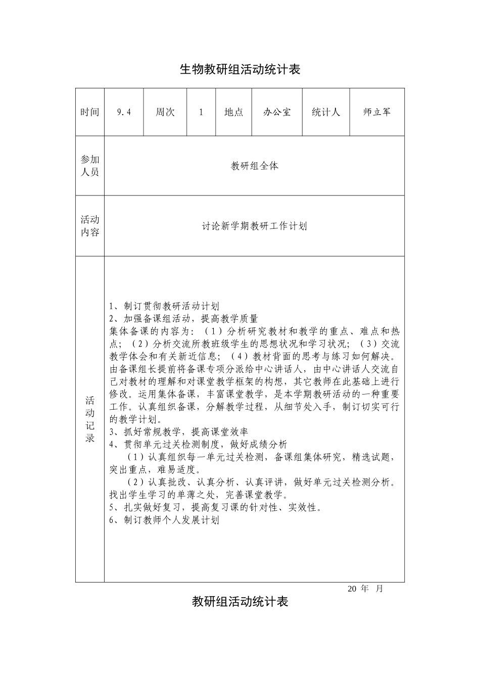 2025年生物教研组活动记录_第1页