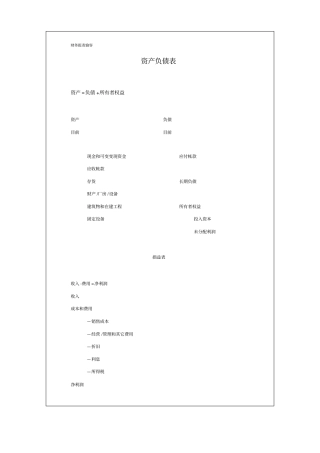 企业资产负债表分析报告