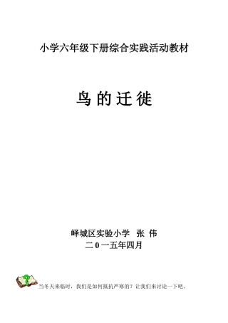 2025年鸟的迁徙教材