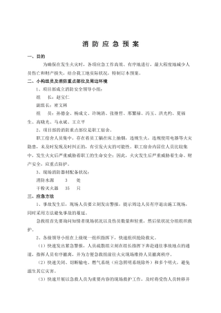 2025年建筑工地消防安全应急预案