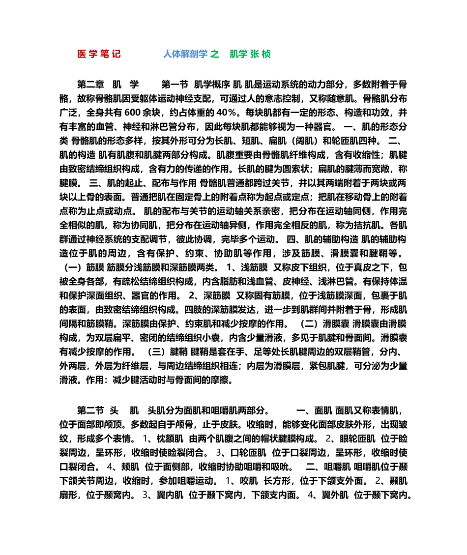 2025年人体解剖学之肌学_第1页