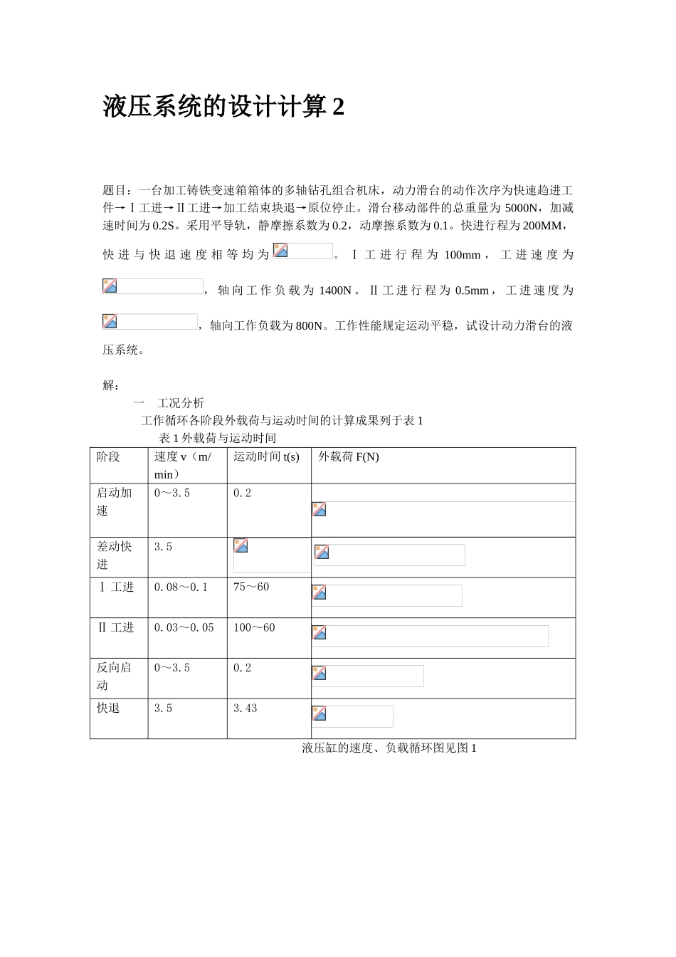 2025年液压系统的设计计算_第1页