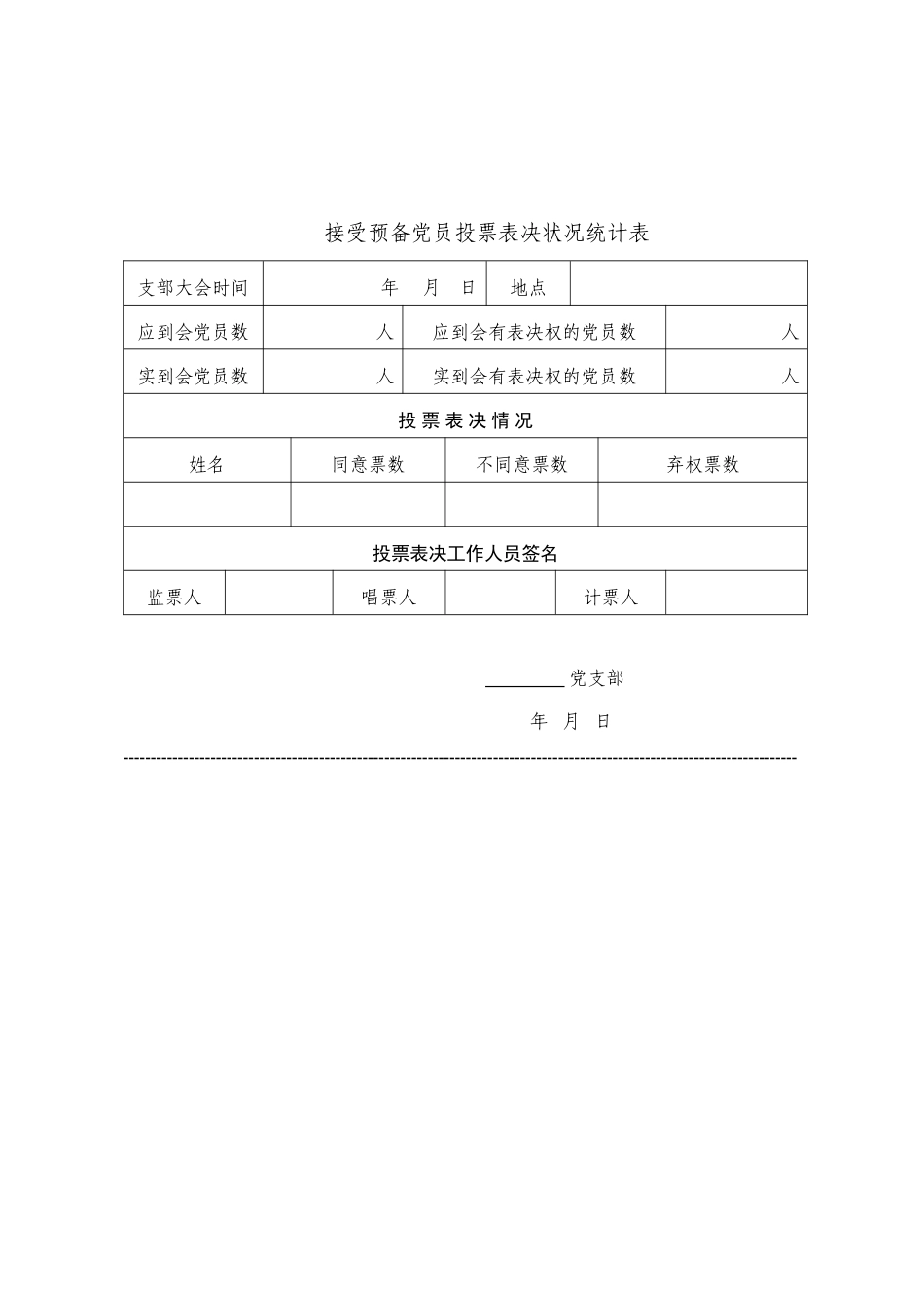 2025年转预备预备转正各无记名投票表格汇总_第3页