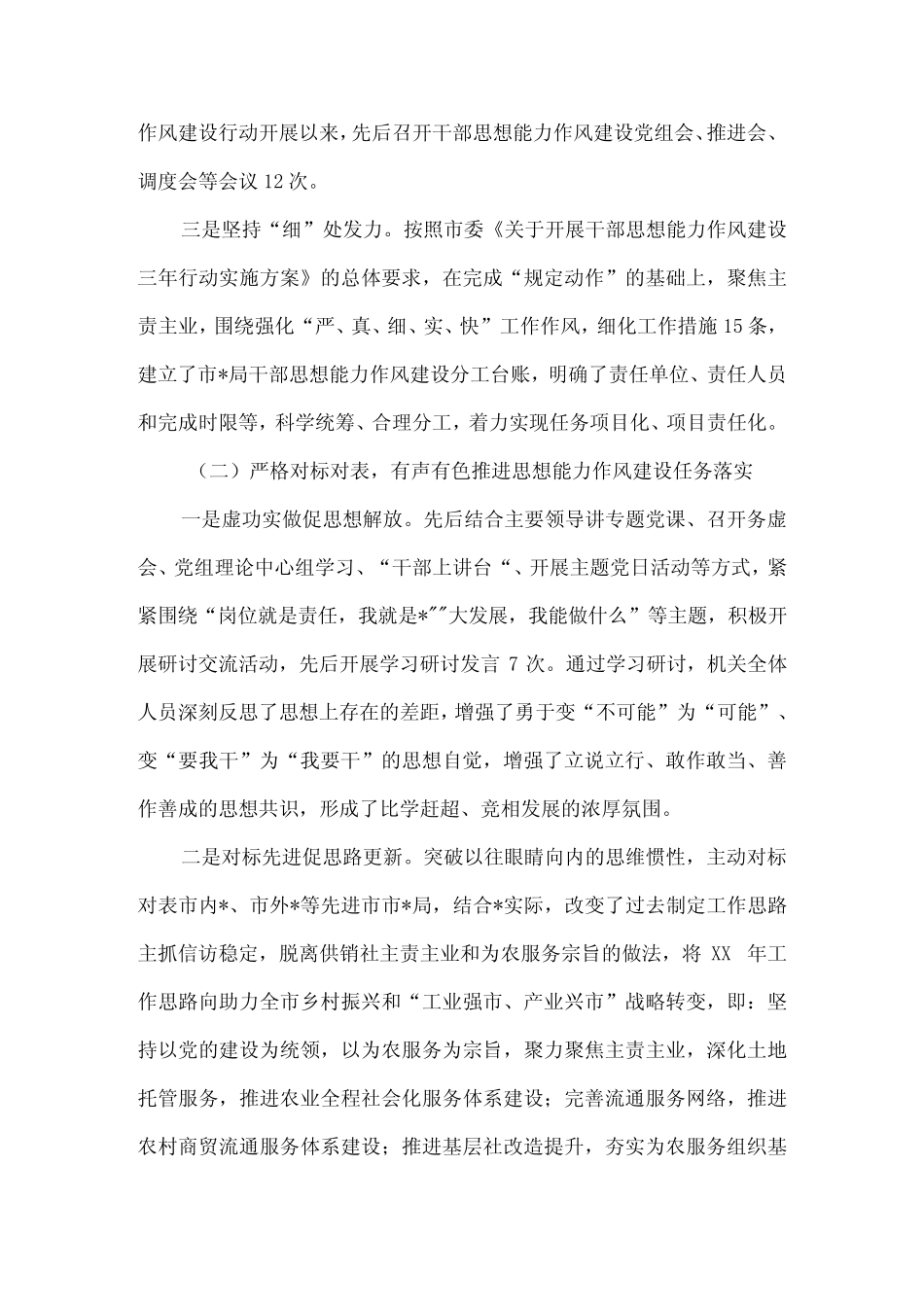 2023年领导干部思想能力作风建设工作开展情况报告一_第2页