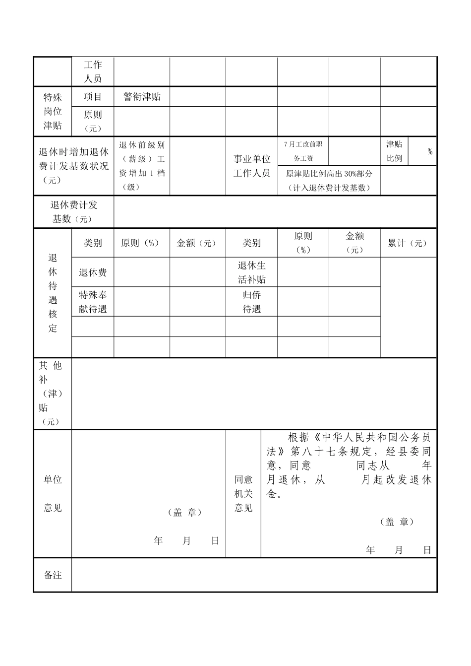 2025年退休审批表新表格_第3页