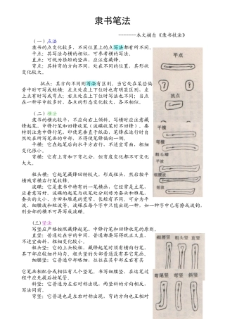 2025年隶书笔法解答