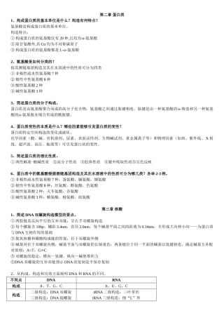 2025年生化问答题zhong