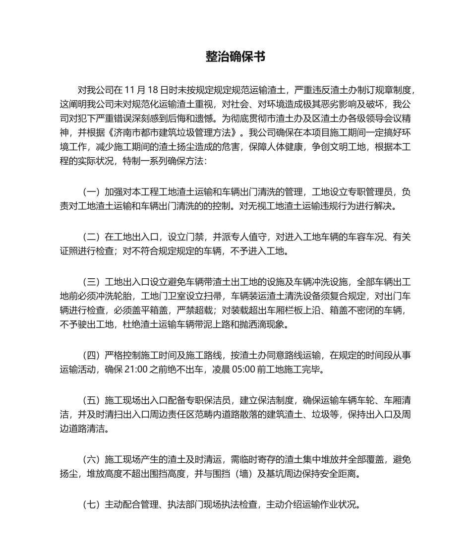 2025年整改保证书_第1页