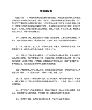 2025年整改保证书