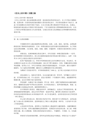 2025年舌尖上的中国完整文案