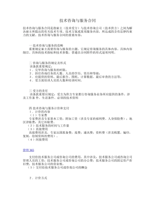 2025年技术咨询与服务合同