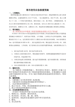 2025年塔吊应急救援预案