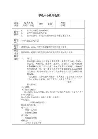 2025年仪态礼仪站姿坐姿