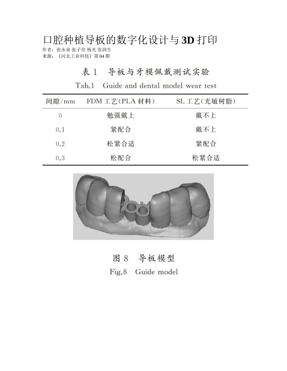 2025年口腔种植导板的数字化设计和三D打印_第1页