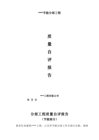 2025年节能自评报告