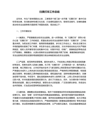 2025年扫黄打非工作总结