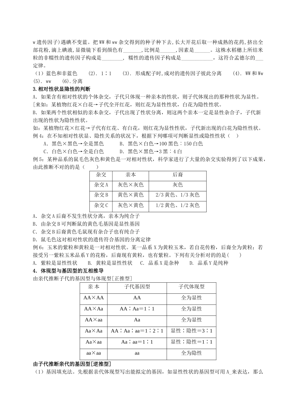 2025年提高班分离定律_第2页