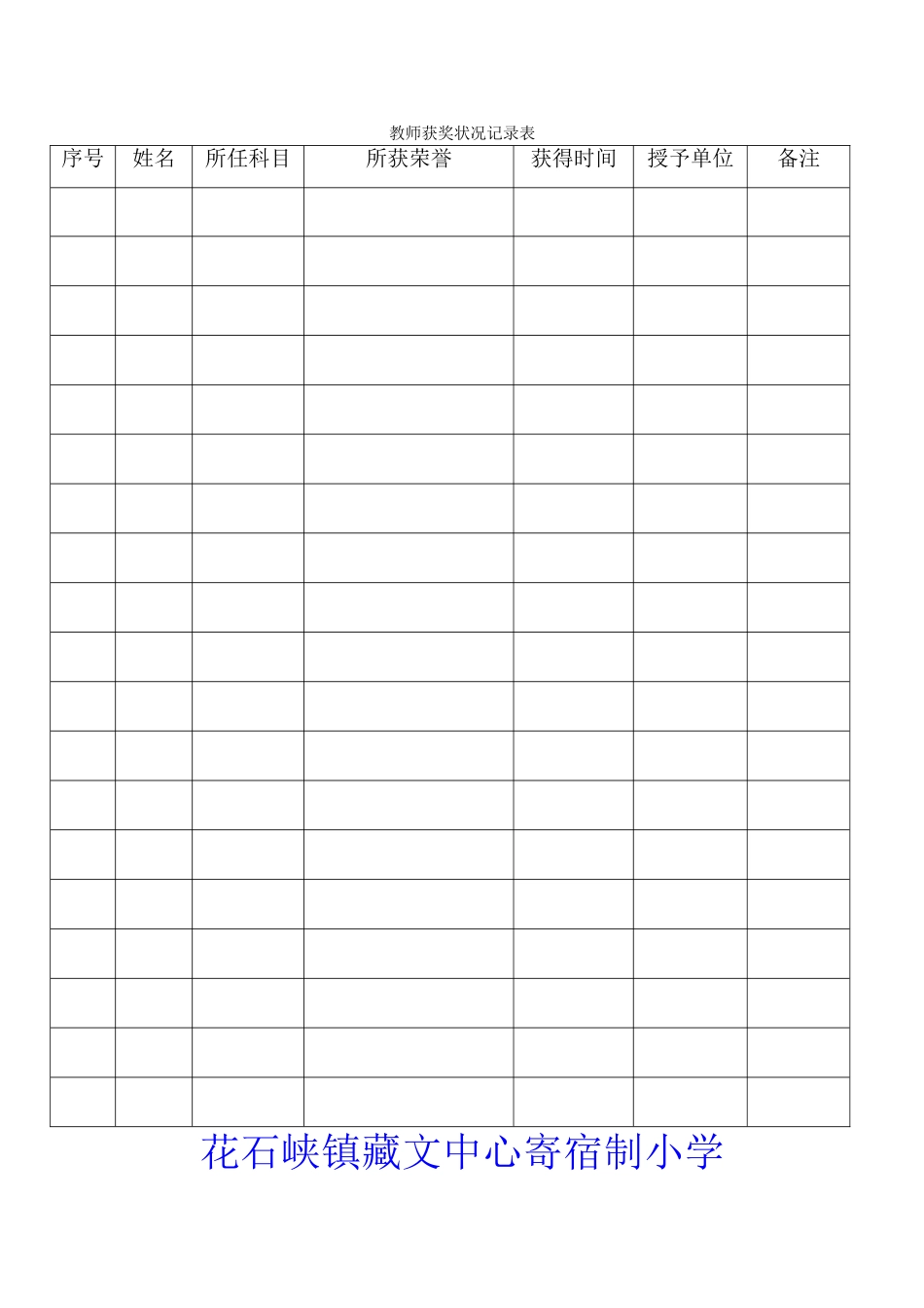 2025年教师获奖情况登记表_第1页