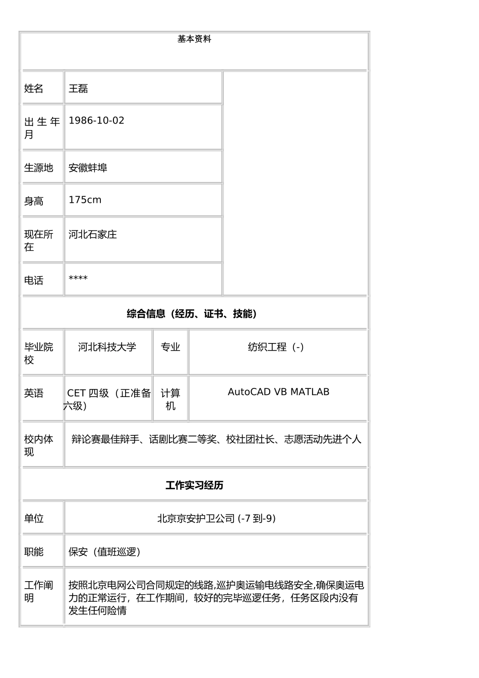 2025年简历模板简历模板下载_第1页