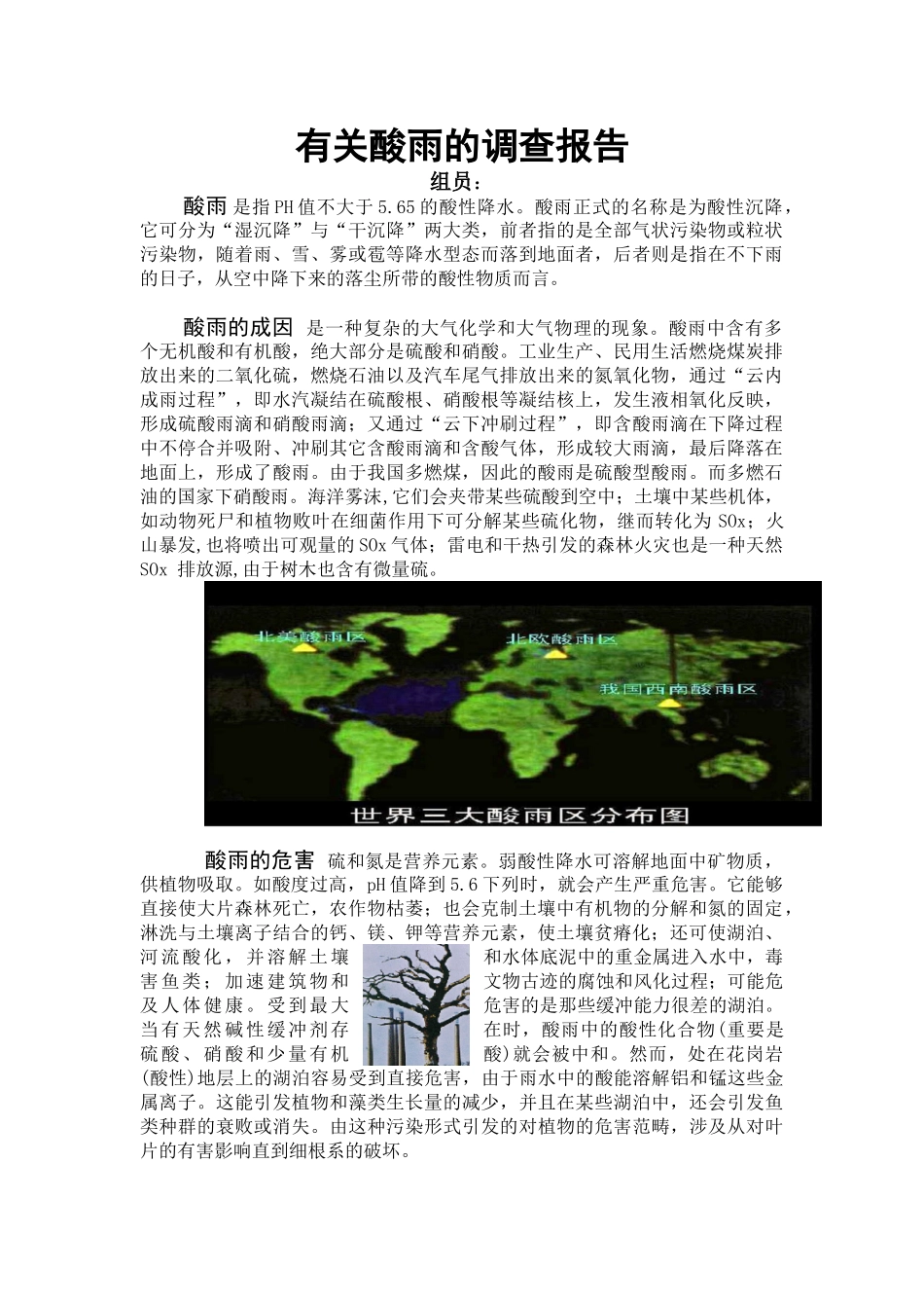 2025年关于酸雨的调查报告_第1页
