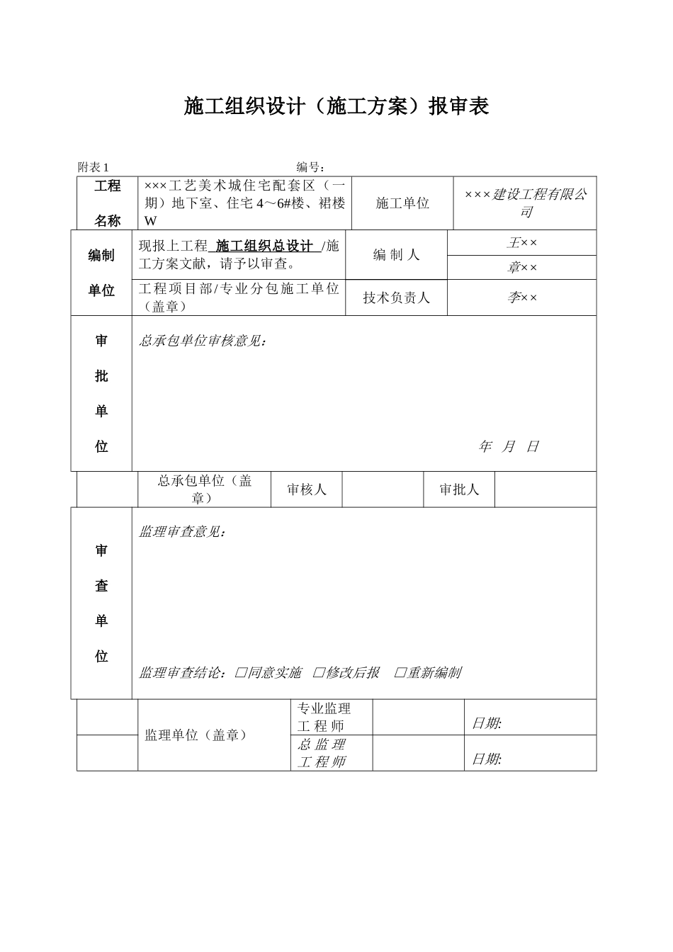 2025年施工组织设方案审批表_第2页