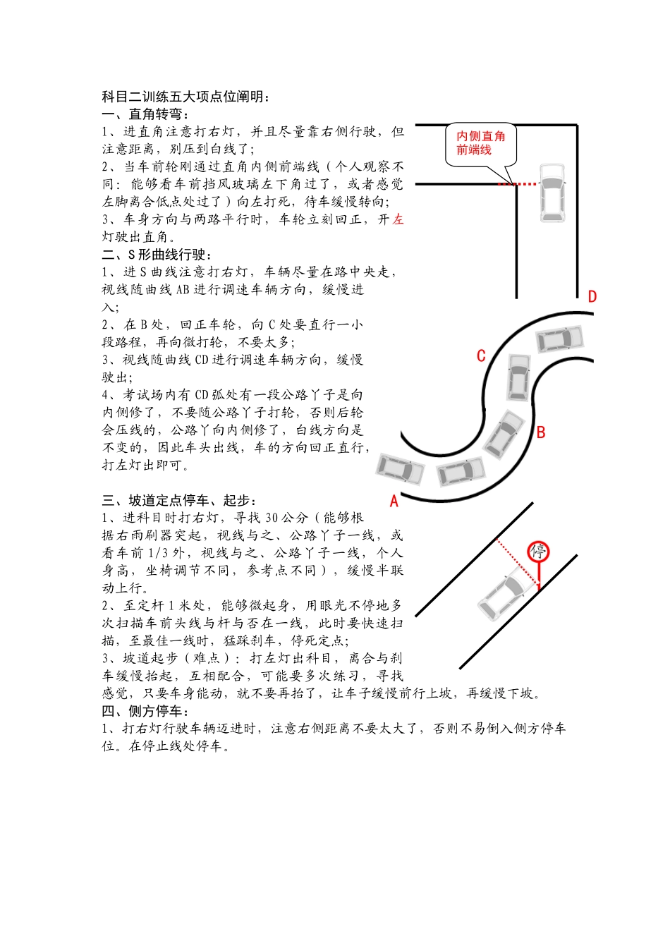 2025年科目二训练五大项点位说明_第1页